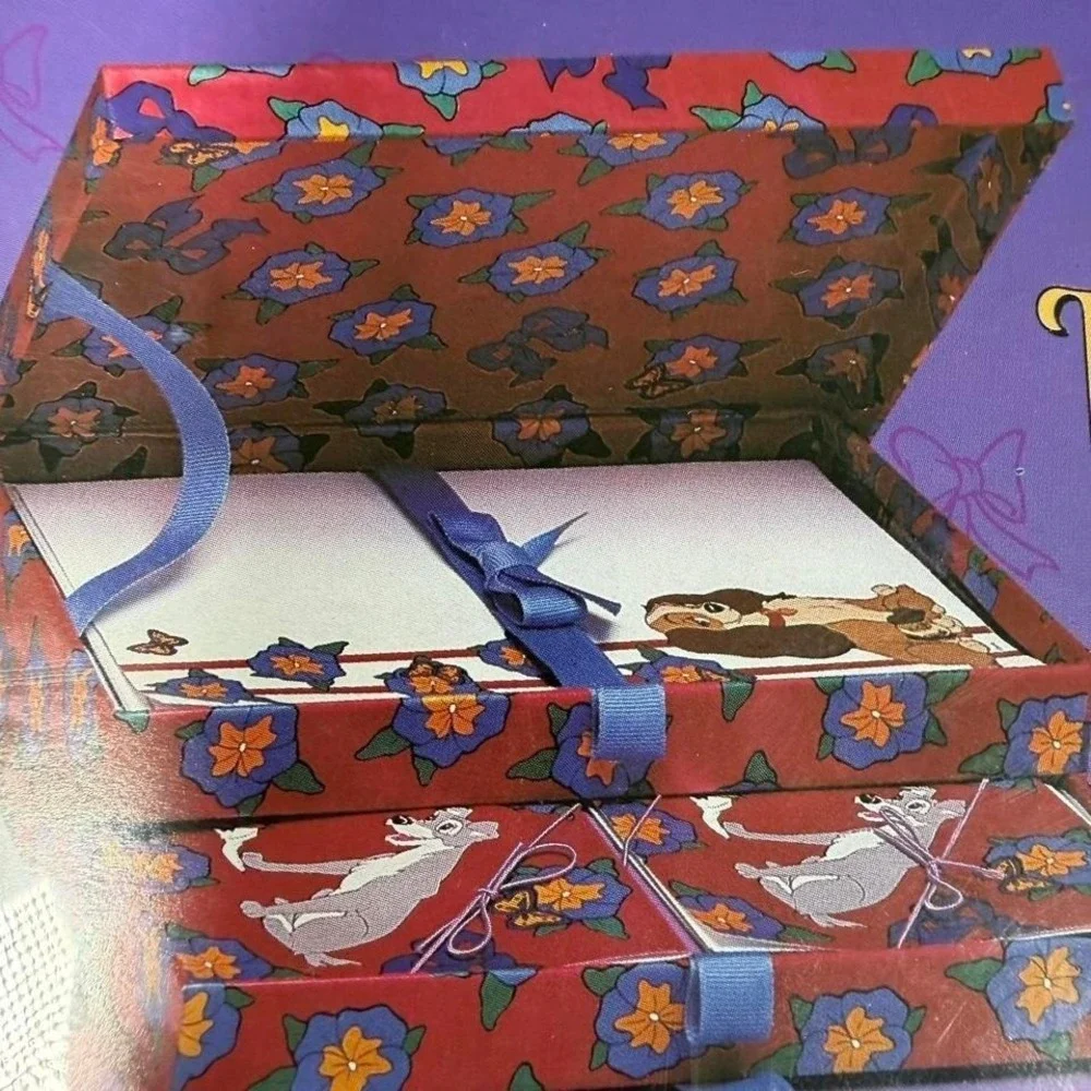 Vintage Disney Store Stationery Chest Box Set Lady & The Tramp  Sealed Rare